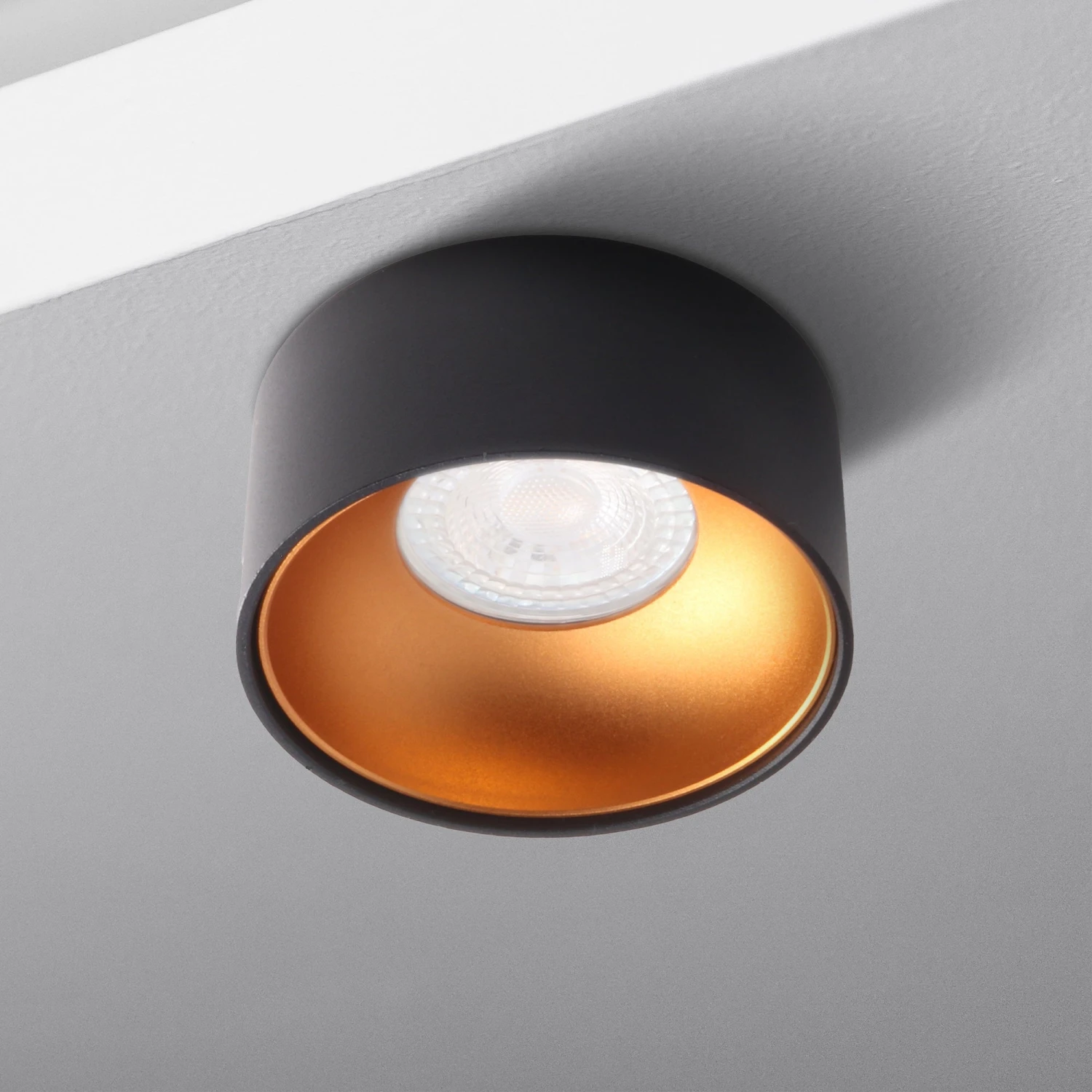 LED Einbaustrahler Astral Mini Aus Aluminium Rund 8W Warmweiß Schwarz + Kupfer GU10 230V 2 LED Einbaustrahler Astral Mini Aus Aluminium Rund 8W Warmweiß Schwarz + Kupfer GU10 230V – Bild 2