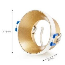 Einbaustrahler Skærme Rund Aus Aluminium Schwarz + Gold 230V GU10 -Lampen Förderung W8A7938 wym 0b1bf3e5 b656 4e7e 9817 b9051492e5b9