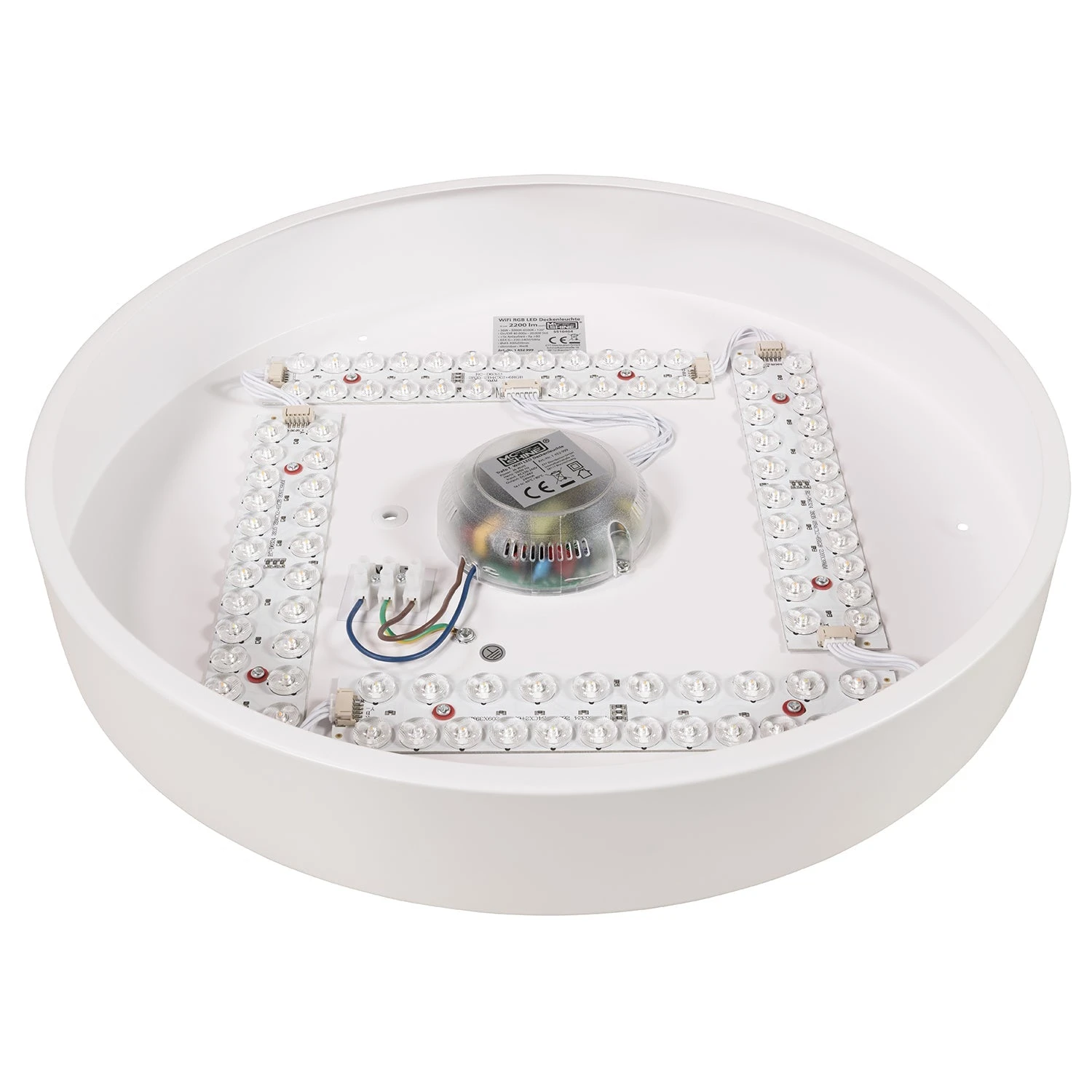 Wifi LED-Deckenleuchte Östersund 36W, Weiß 2200lm, Ø40cm, CCT+RGB 3 Wifi LED-Deckenleuchte Östersund 36W, Weiß 2200lm, Ø40cm, CCT+RGB – Bild 3