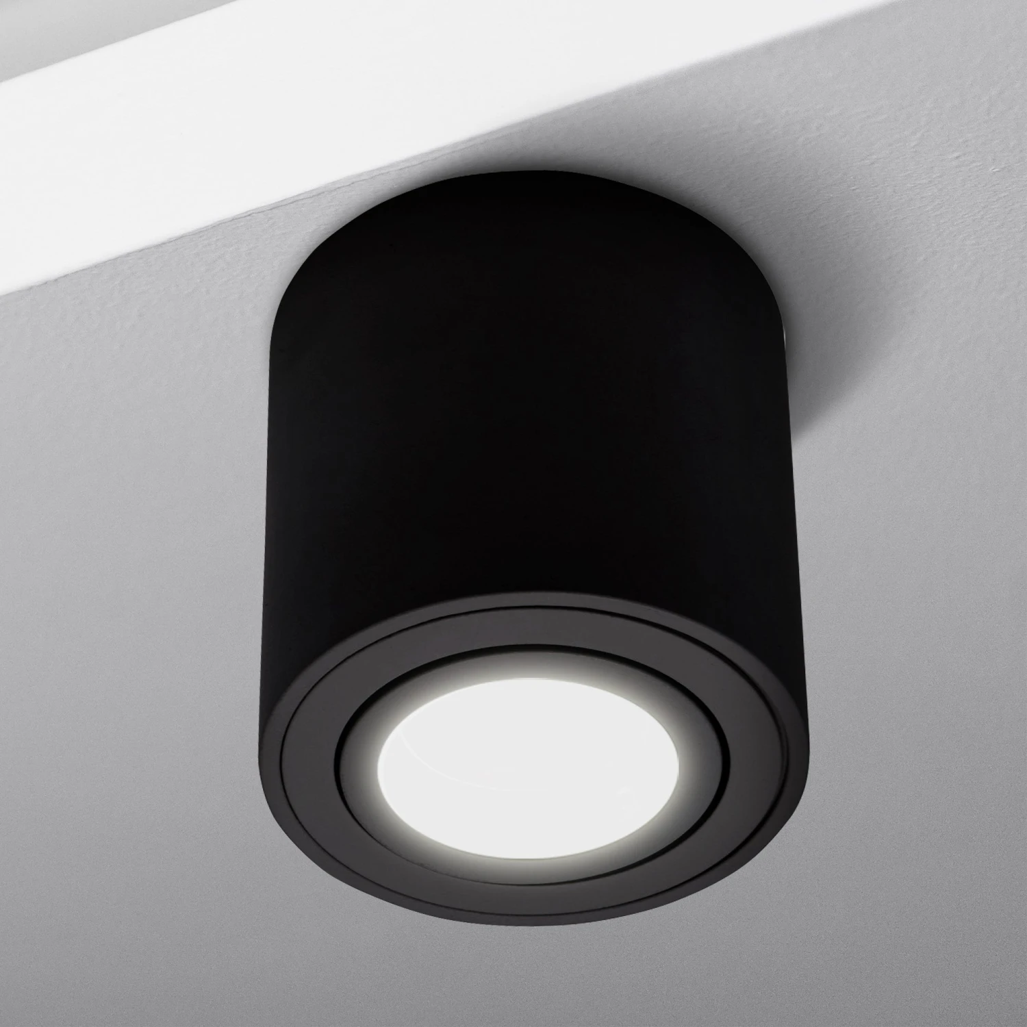 Aufbauleuchte Milano Rund Schwarz Matt GU10 230V 1 Aufbauleuchte Milano Rund Schwarz Matt GU10 230V