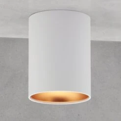 LED Aufbaustrahler Riti 8W Rund Warmweiß Weiß + Kupfer 230V -Lampen Förderung w g f2c8e185 0c86 425d 81ae 5a42f94b6619