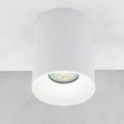 Aufbaustrahler Riti W/W Rund Weiß + Weiß 230V GU10