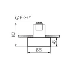 LED Einbaustrahler Astral Mini Aus Aluminium Rund 8W Warmweiß Weiß + Kupfer GU10 230V -Lampen Förderung wymiar 1ed6d75f 0019 4468 8908 105798c56d55